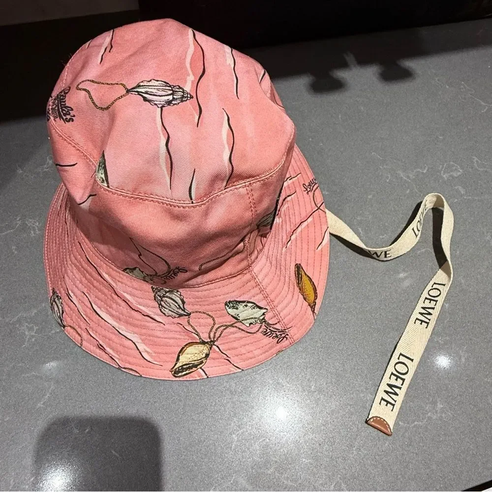Loewe Coral Bucket Hat with Logo Strap - Picture 2 of 9